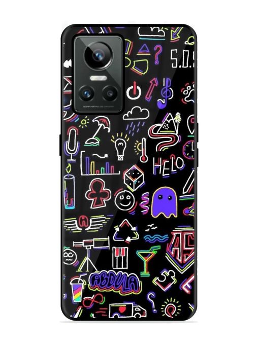 Neon Doodle Glossy Soft Edge Case for Realme Gt Neo 3 Chachhi