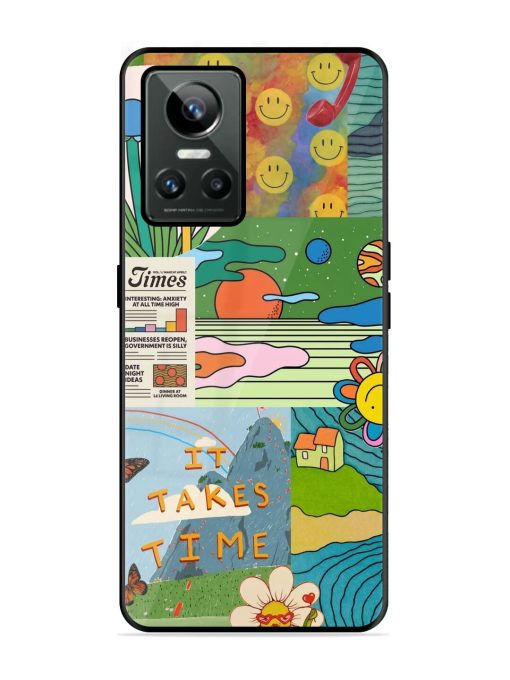 Groovy Vibes Glossy Soft Edge Case for Realme Gt Neo 3 Chachhi