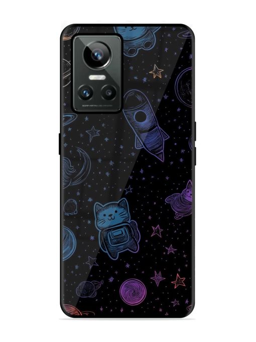 Cosmic Cat Chaos Glossy Soft Edge Case for Realme Gt Neo 3 Chachhi