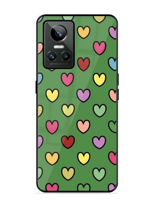 Rainbow Heart Parade Glossy Soft Edge Case for Realme Gt Neo 3 Chachhi