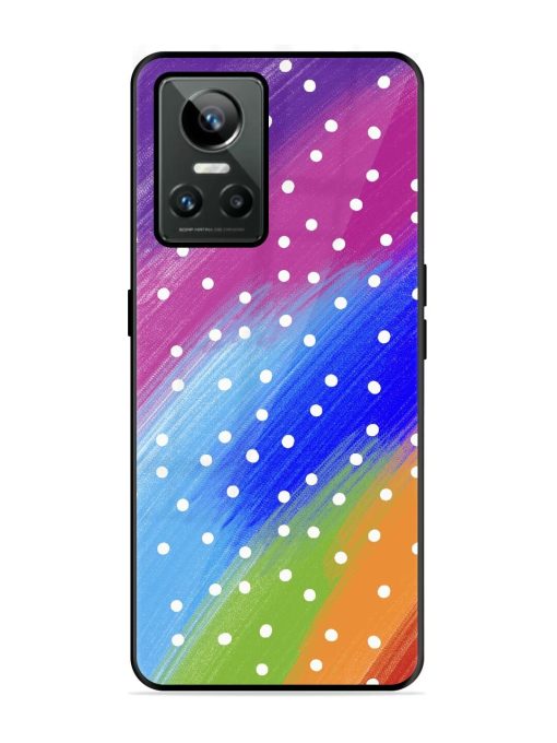 Rainbow Polka Dot Dream Glossy Soft Edge Case for Realme Gt Neo 3 Chachhi