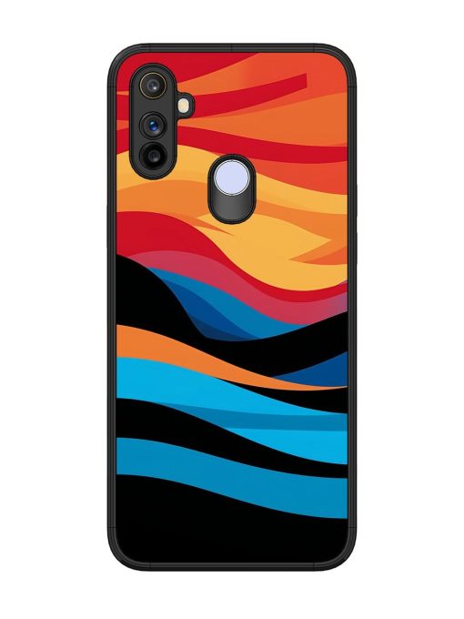 Blazing Currents Glossy Soft Edge Case for Realme Narzo 10A