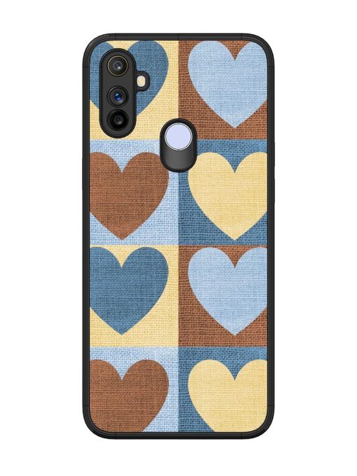 Hearts On Canvas Glossy Soft Edge Case for Realme Narzo 10A