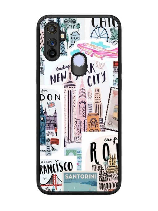 Travelogue Glossy Soft Edge Case for Realme Narzo 10A