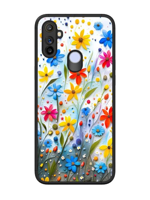 Vibrant Floral Glossy Soft Edge Case for Realme Narzo 10A