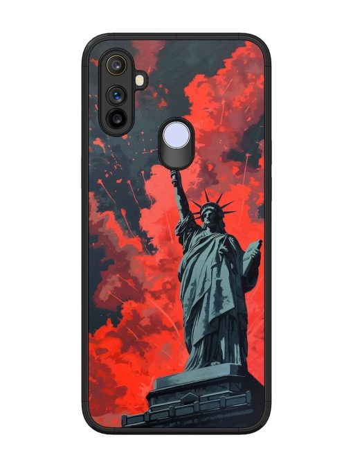 Lady Liberty'S Firework Finale Glossy Soft Edge Case for Realme Narzo 10A