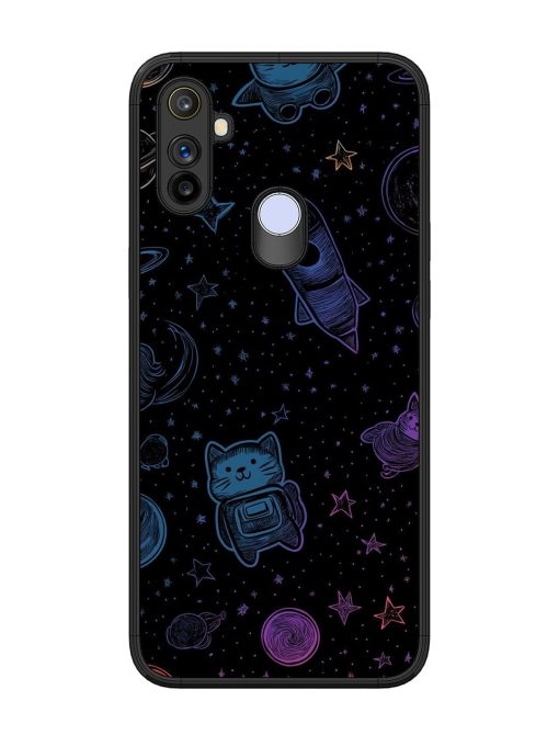 Cosmic Cat Chaos Glossy Soft Edge Case for Realme Narzo 10A