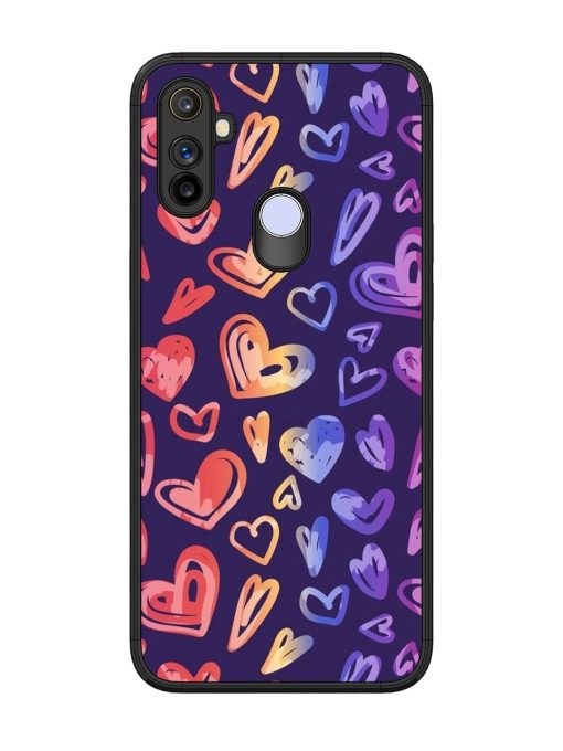 Rainbow Hearts Glossy Soft Edge Case for Realme Narzo 10A