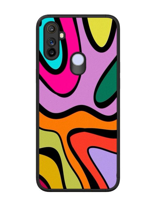 Groovy Swirls Glossy Soft Edge Case for Realme Narzo 10A