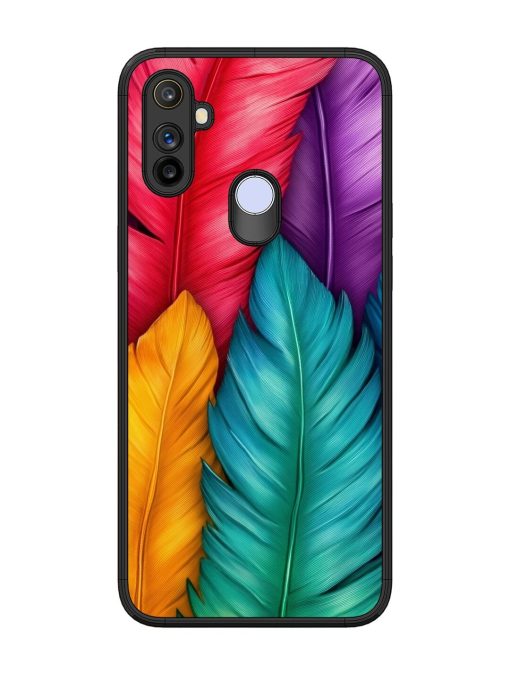 Rainbow Feathers Glossy Soft Edge Case for Realme Narzo 10A