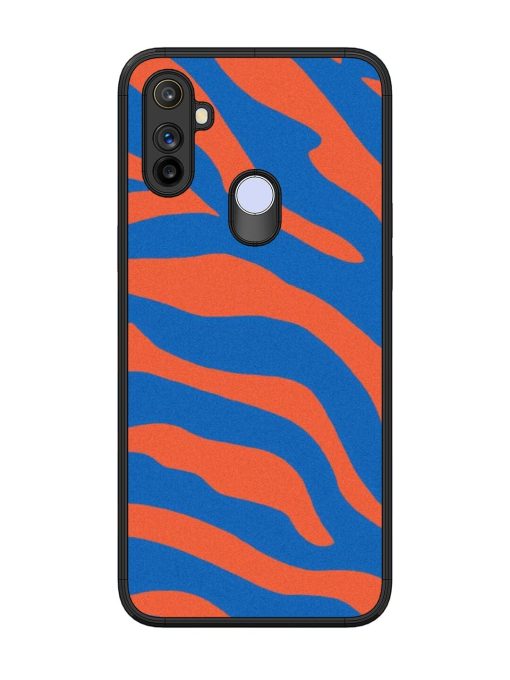 Zebra Stripes In Blue And Orange Glossy Soft Edge Case for Realme Narzo 10A