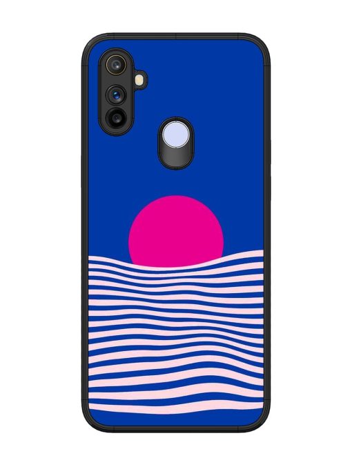 Pink Sunset Over Blue Waves Glossy Soft Edge Case for Realme Narzo 10A