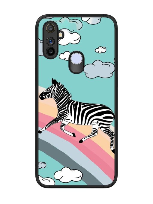 Zebra On A Rainbow Glossy Soft Edge Case for Realme Narzo 10A