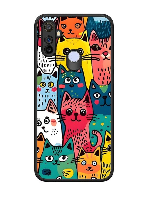 Feline Frenzy Glossy Soft Edge Case for Realme Narzo 10A