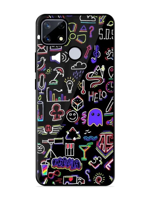 Neon Doodle Glossy Soft Edge Case for Realme Narzo 20