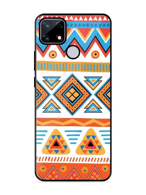 Vibrant Tribal Pattern Glossy Soft Edge Case for Realme Narzo 20 Chachhi