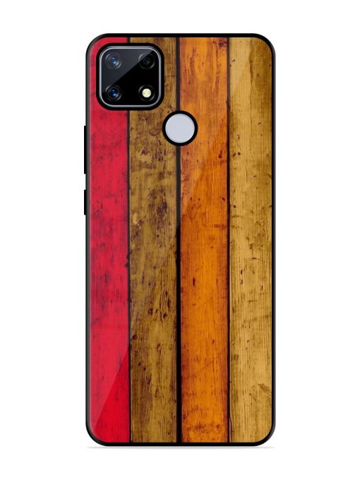 Colorful Woodgrain Glossy Soft Edge Case for Realme Narzo 20 Chachhi