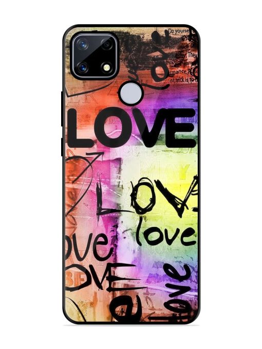 Love Graffiti Glossy Soft Edge Case for Realme Narzo 20 Chachhi