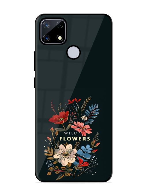 Dark Floral Glossy Soft Edge Case for Realme Narzo 20 Chachhi