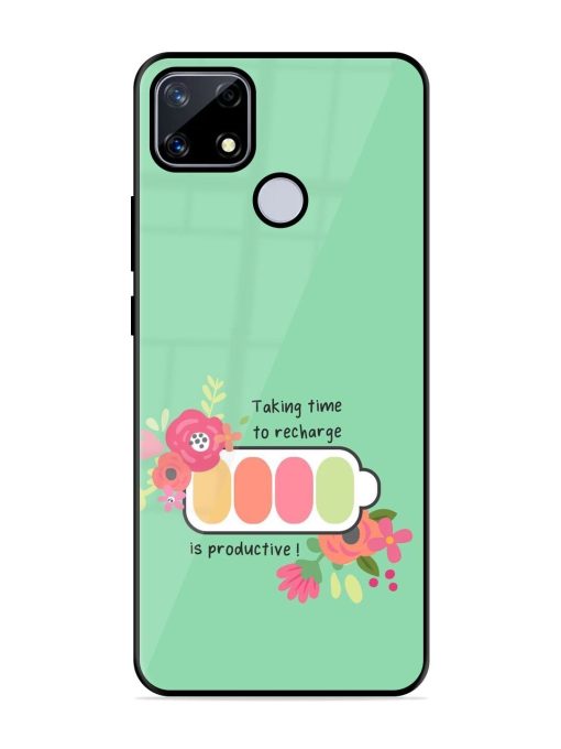 Recharge And Bloom Glossy Soft Edge Case for Realme Narzo 20 Chachhi