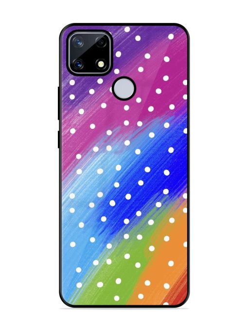 Rainbow Polka Dot Dream Glossy Soft Edge Case for Realme Narzo 20 Chachhi