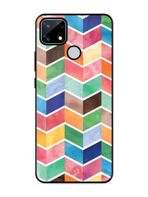 Watercolor Chevron Whimsy Glossy Soft Edge Case for Realme Narzo 20