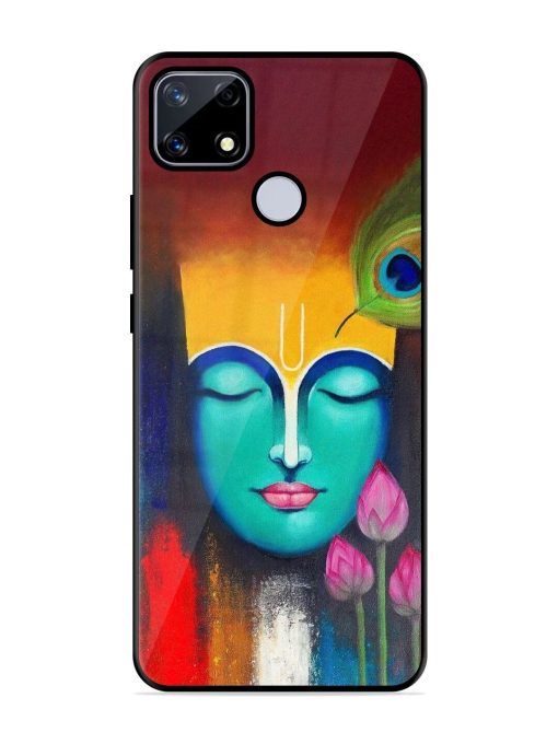 Divine Tranquility: The Face Of Krishna Glossy Soft Edge Case for Realme Narzo 20 Chachhi