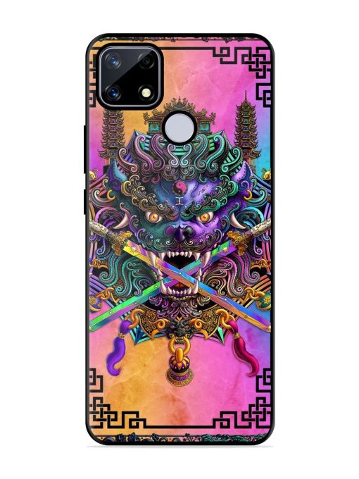 Psychedelic Fu Dog Tapestry Glossy Soft Edge Case for Realme Narzo 20 Chachhi