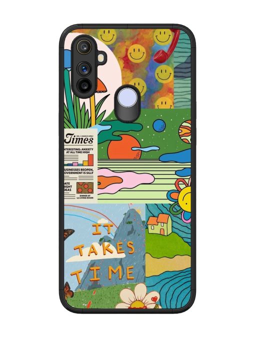 Groovy Vibes Glossy Soft Edge Case for Realme Narzo 20A Chachhi