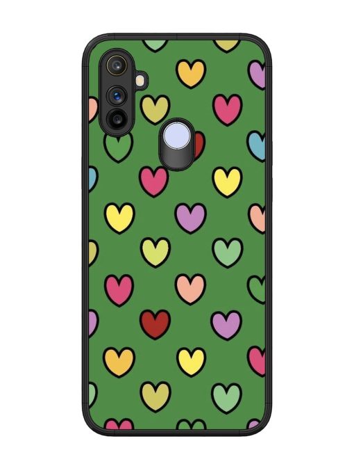 Rainbow Heart Parade Glossy Soft Edge Case for Realme Narzo 20A Chachhi