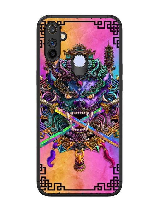 Psychedelic Fu Dog Tapestry Glossy Soft Edge Case for Realme Narzo 20A Chachhi