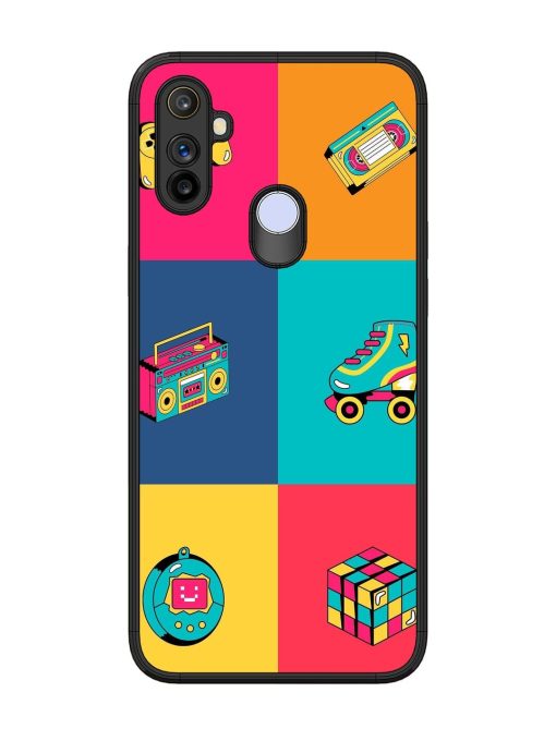 90S Throwback Grid Glossy Soft Edge Case for Realme Narzo 20A Chachhi