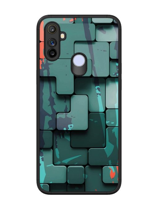 Abstract Geometric Mosaic Glossy Soft Edge Case for Realme Narzo 20A Chachhi