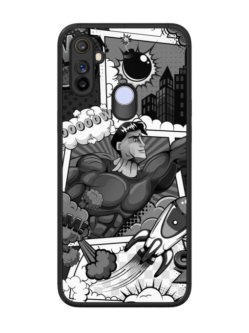 Comic Book Chaos Glossy Soft Edge Case for Realme Narzo 20A Chachhi