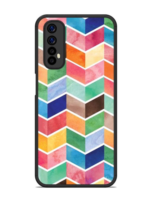 Watercolor Chevron Whimsy Glossy Soft Edge Case for Realme Narzo 20 Pro Chachhi