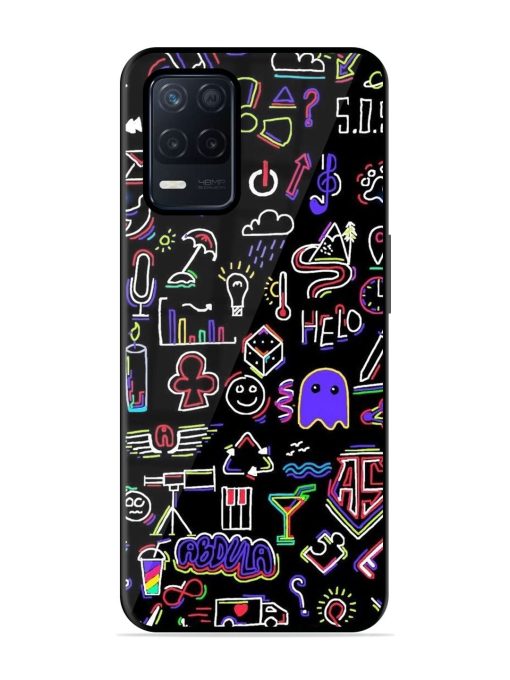 Neon Doodle Glossy Soft Edge Case for Realme Narzo 30 (5G) Chachhi