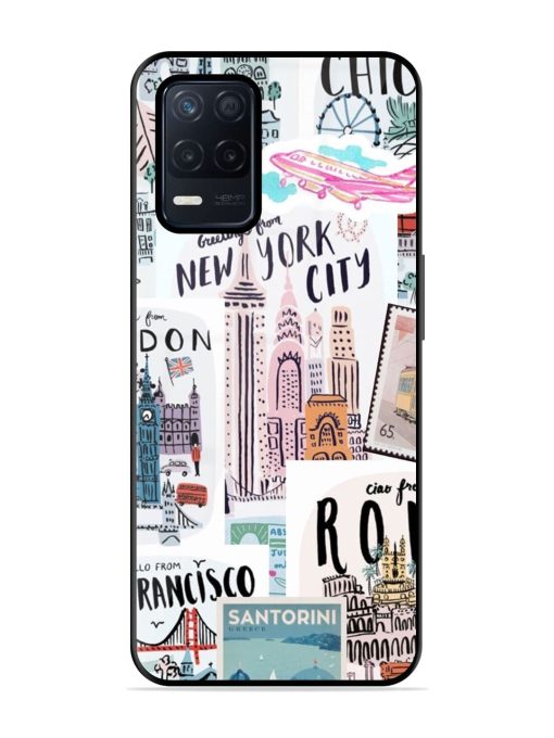 Travelogue Glossy Soft Edge Case for Realme Narzo 30 (5G)