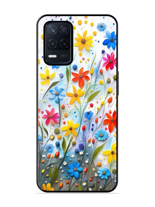 Vibrant Floral Glossy Soft Edge Case for Realme Narzo 30 (5G) Chachhi