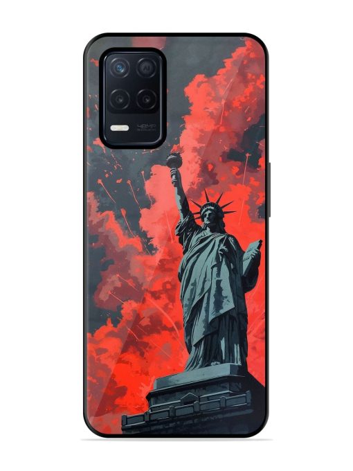 Lady Liberty'S Firework Finale Glossy Soft Edge Case for Realme Narzo 30 (5G) Chachhi