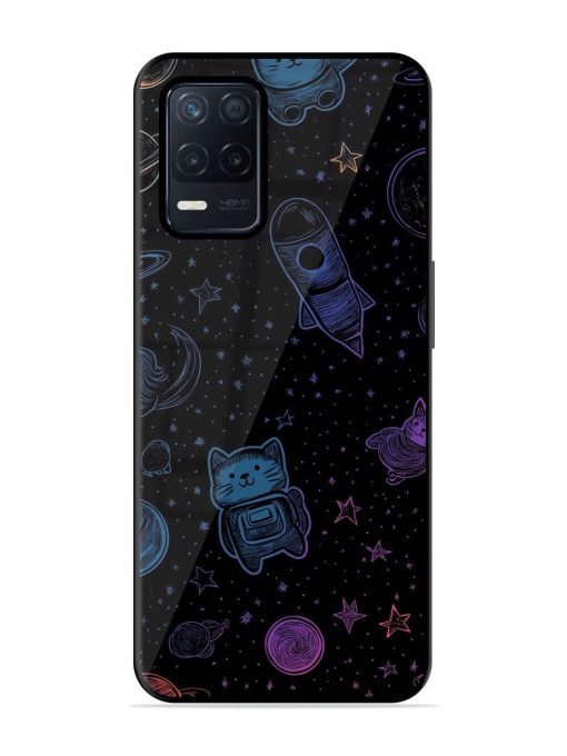 Cosmic Cat Chaos Glossy Soft Edge Case for Realme Narzo 30 (5G) Chachhi