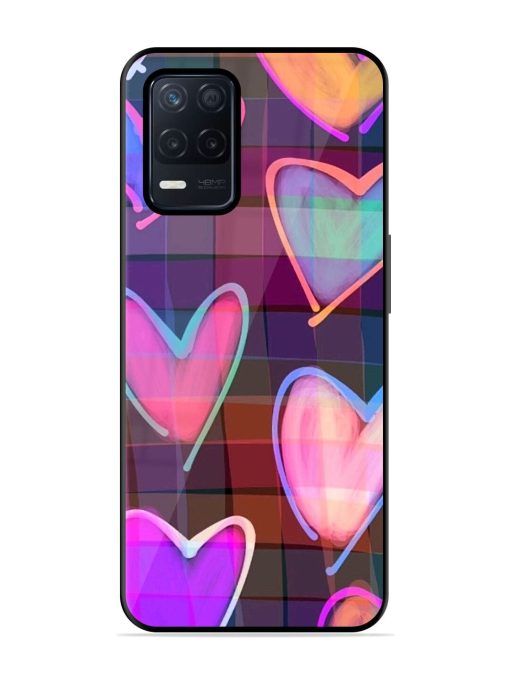 Neon Hearts Glossy Soft Edge Case for Realme Narzo 30 (5G)