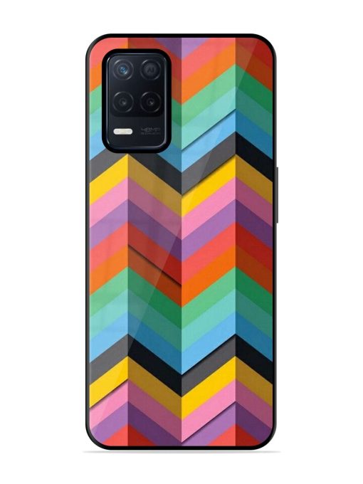 Colorful Zigzag Glossy Soft Edge Case for Realme Narzo 30 (5G) Chachhi