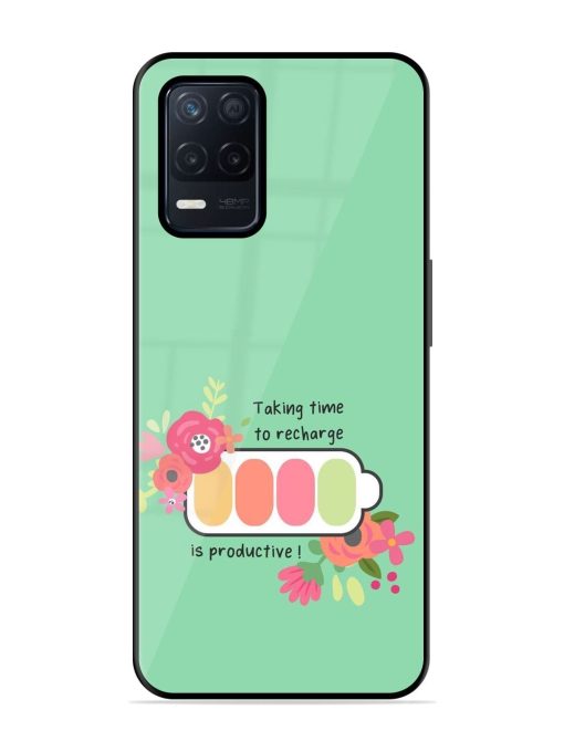 Recharge And Bloom Glossy Soft Edge Case for Realme Narzo 30 (5G) Chachhi