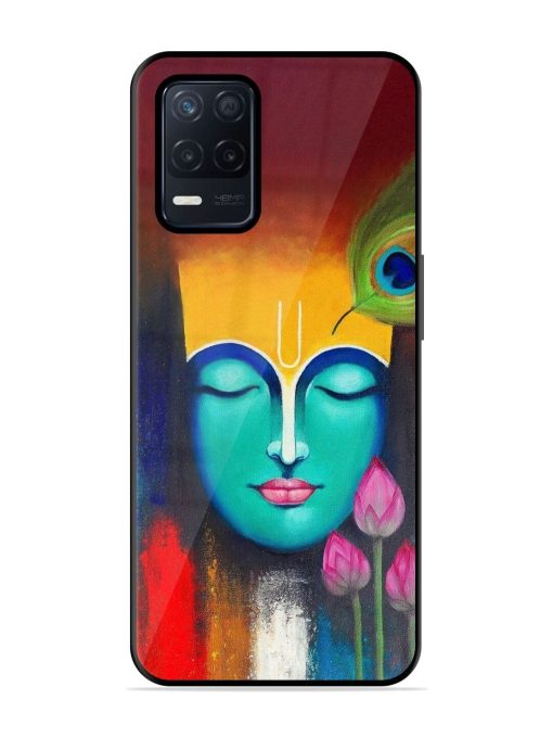 Divine Tranquility: The Face Of Krishna Glossy Soft Edge Case for Realme Narzo 30 (5G) Chachhi