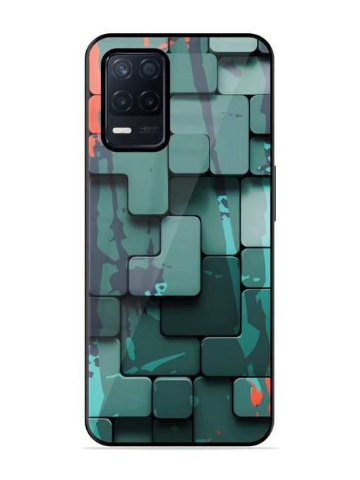 Abstract Geometric Mosaic Glossy Soft Edge Case for Realme Narzo 30 (5G) Chachhi