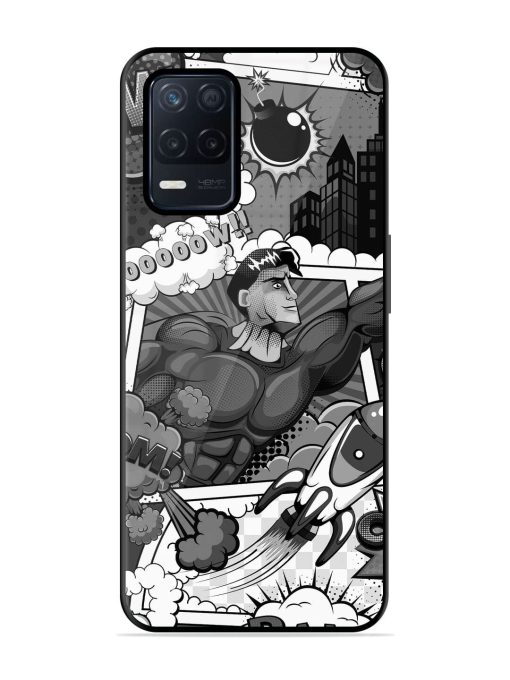 Comic Book Chaos Glossy Soft Edge Case for Realme Narzo 30 (5G) Chachhi