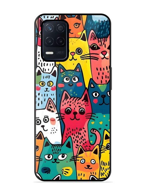 Feline Frenzy Glossy Soft Edge Case for Realme Narzo 30 (5G) Chachhi