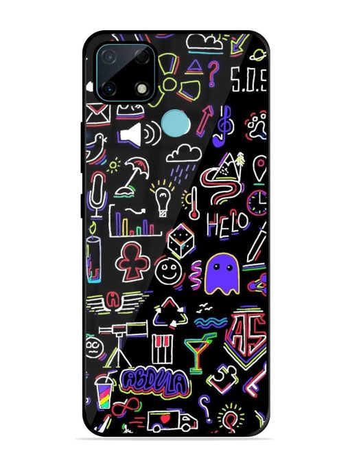 Neon Doodle Glossy Soft Edge Case for Realme Narzo 30A Chachhi