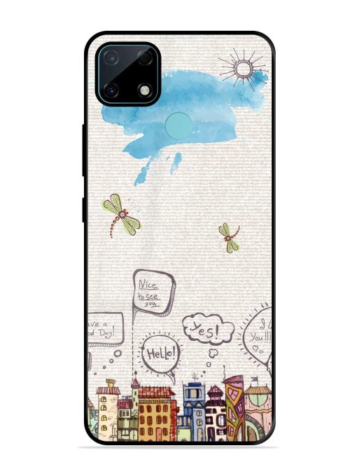 Doodle City Glossy Soft Edge Case for Realme Narzo 30A Chachhi