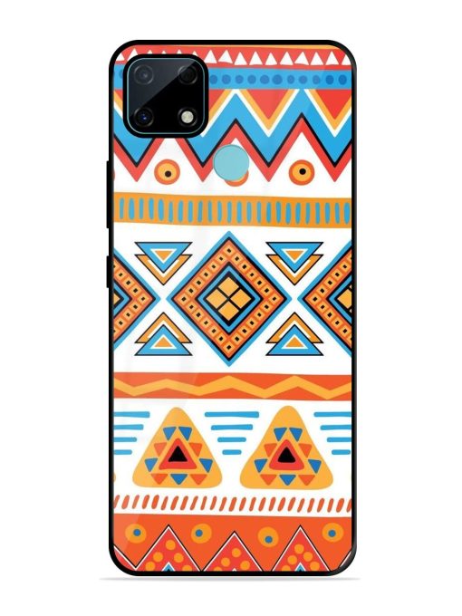 Vibrant Tribal Pattern Glossy Soft Edge Case for Realme Narzo 30A Chachhi